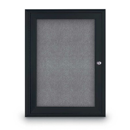 United Visual Products Sliding Door Indoor Enclosed Corkboard, 9 UV9029ACSH-SATIN-CORK